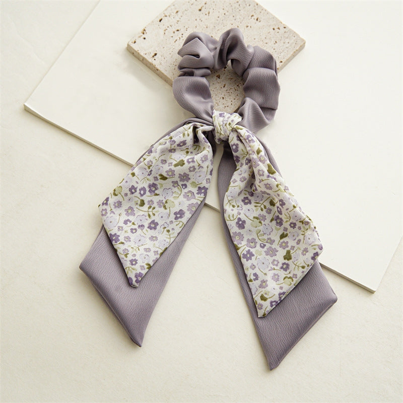 Boho Floral Scarf Scrunchies Hair Tie