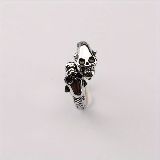 Men's Skull Ring Adjustable Punk Hip Hop Ring
