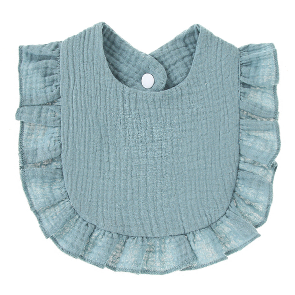 Cute Baby Ruffle Trim Bib - Ideal for Little Ones