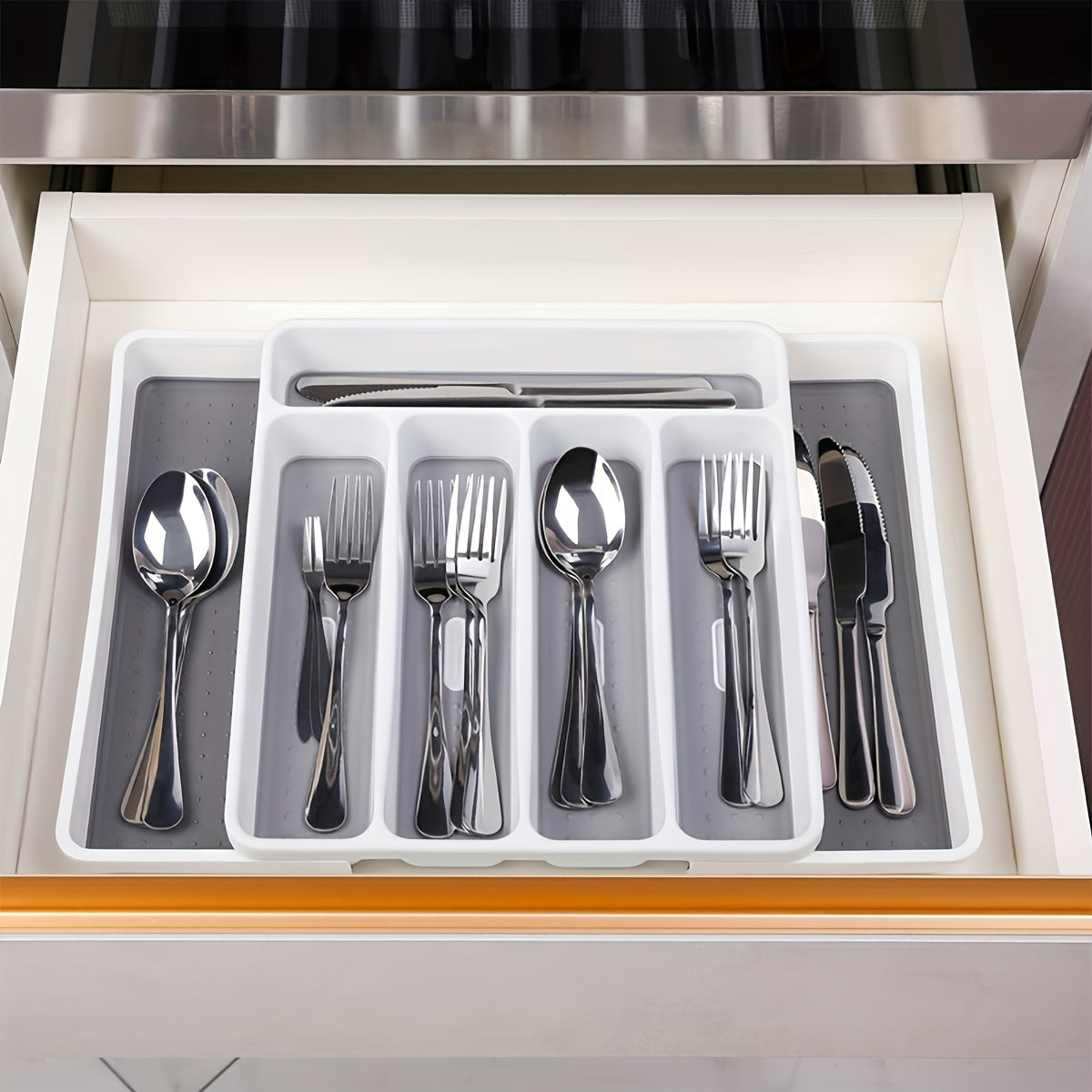Cutlery Drawer Organizer Tray Storage Box Kitchen Supplies
