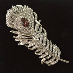 Zircon Peacock Feather Brooch For Men Accessories
