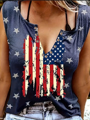 American Flag Vintage Tank Top Sleeveless