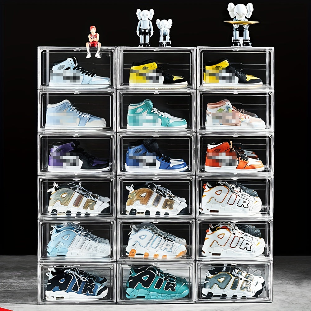 Transparent Shoe Box with Door Plastic Shoes Storage Box for Bedroom