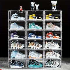 Transparent Shoe Box with Door Plastic Shoes Storage Box for Bedroom