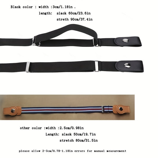 No Buckle Stretch Elastic Waist Belt For Jeans Pants