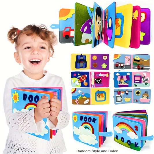 Montessori Busy Board 3D Sensory Story Cloth Book