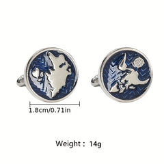 Map Cufflinks Mens Shirt Stud Cufflinks
