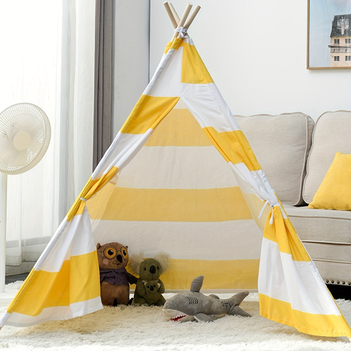 Kids Princess Castle Tent with Light Strings