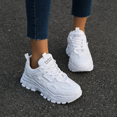 Thick Bottom Lace Up Outdoor Sneakers