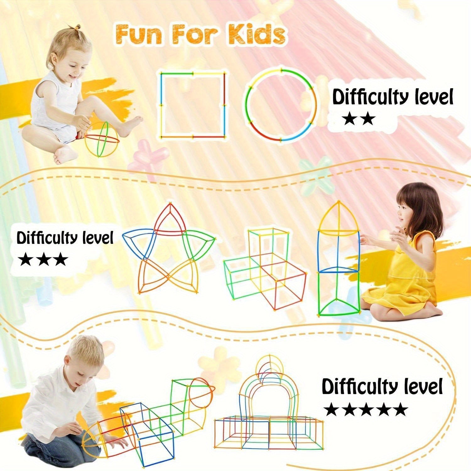 Straw Constructor Building Toys for Kids Boys and Girls Gift