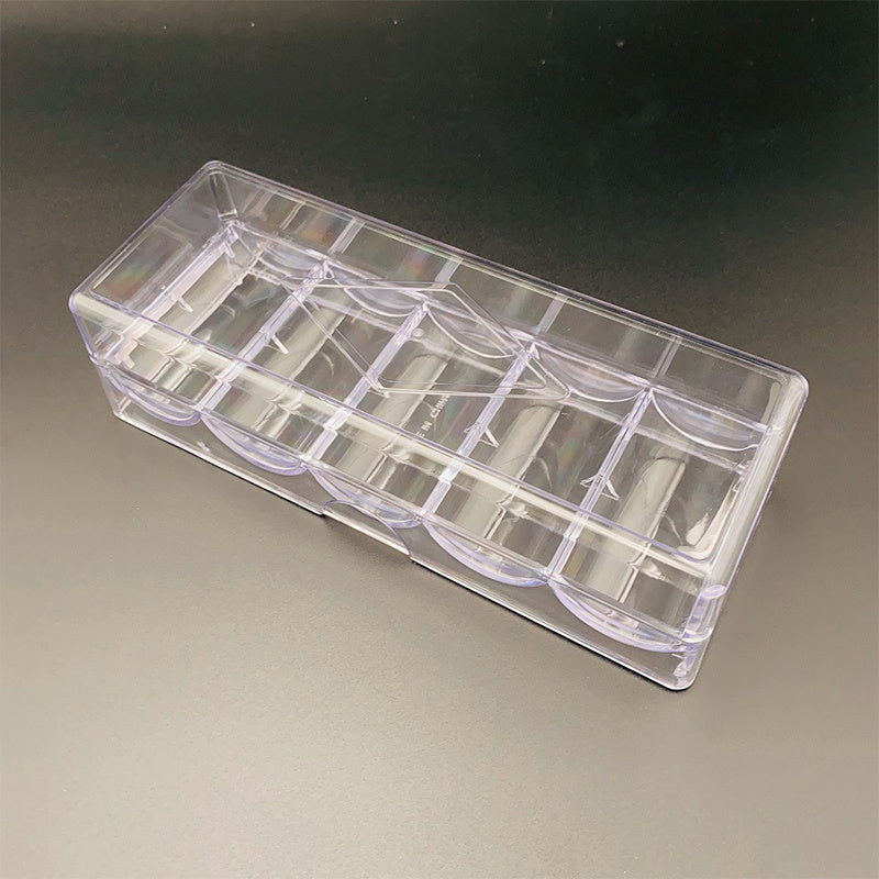 1pc Poker Chips Box Transparent Organizer Supplies
