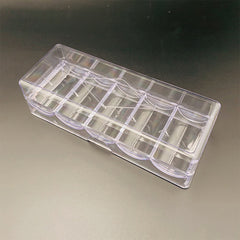 1pc Poker Chips Box Transparent Organizer Supplies