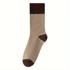5 Pairs Thermal Winter Socks Soft & Comfy Crew Socks Stylish Multicolor