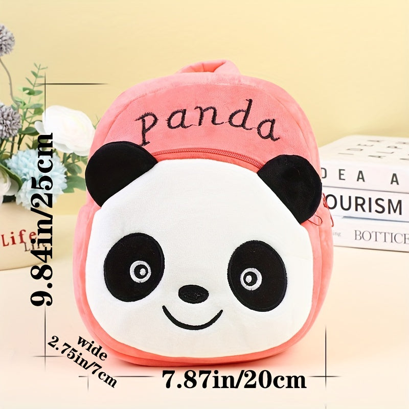 Plush Panda Backpack For Kids Kindergarten School Bag