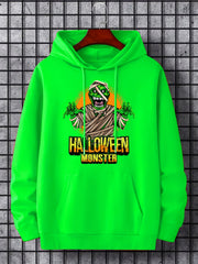 Men's Monster Graphic Hoodie Drawstring Hooded S