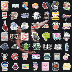 150pcs Gym Stickers For Water Bottle Wrestling Sticker For Adults Men