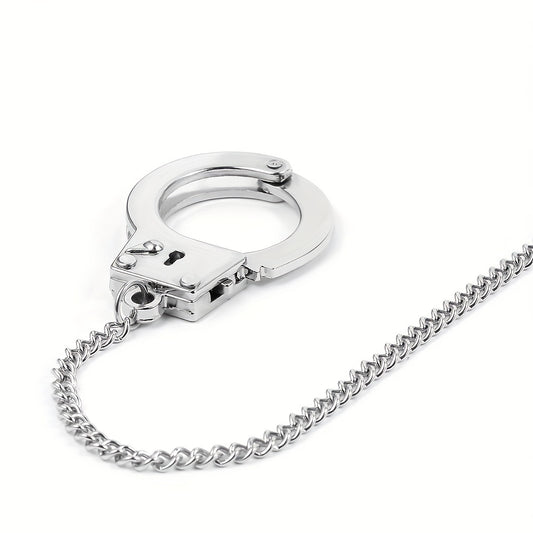 Gothic Punk Handcuffs Collarbone Chain Necklace