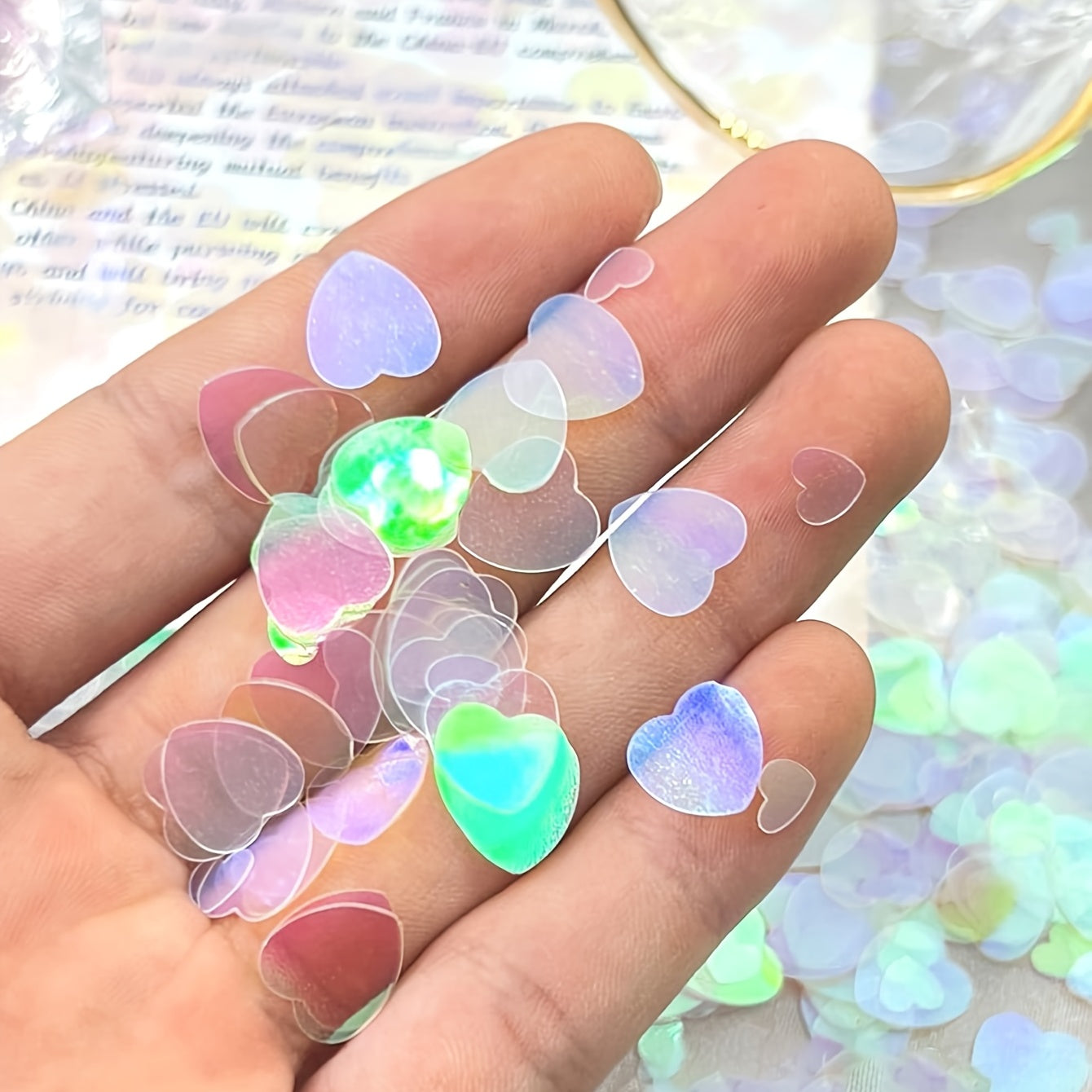Peach Heart Wedding Confetti Mixed Styles Decorative Confetti
