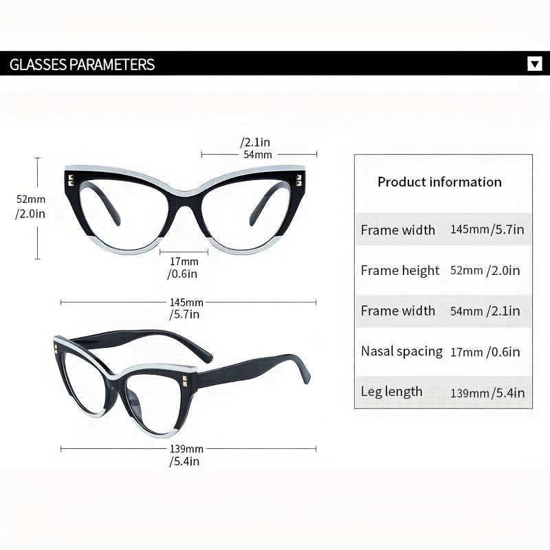Men's Anti Light Cat's Eye Glasses for Travel and Daily Use
