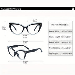 Men's Anti Light Cat's Eye Glasses for Travel and Daily Use