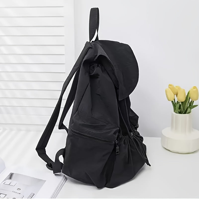 Washable Fabric Drawstring Backpack School Bag Men Women