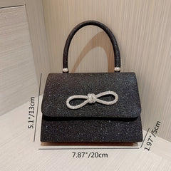 Rhinestone Glitter Chain Handbag Bling Clutch Purse Cocktail Evening Bag