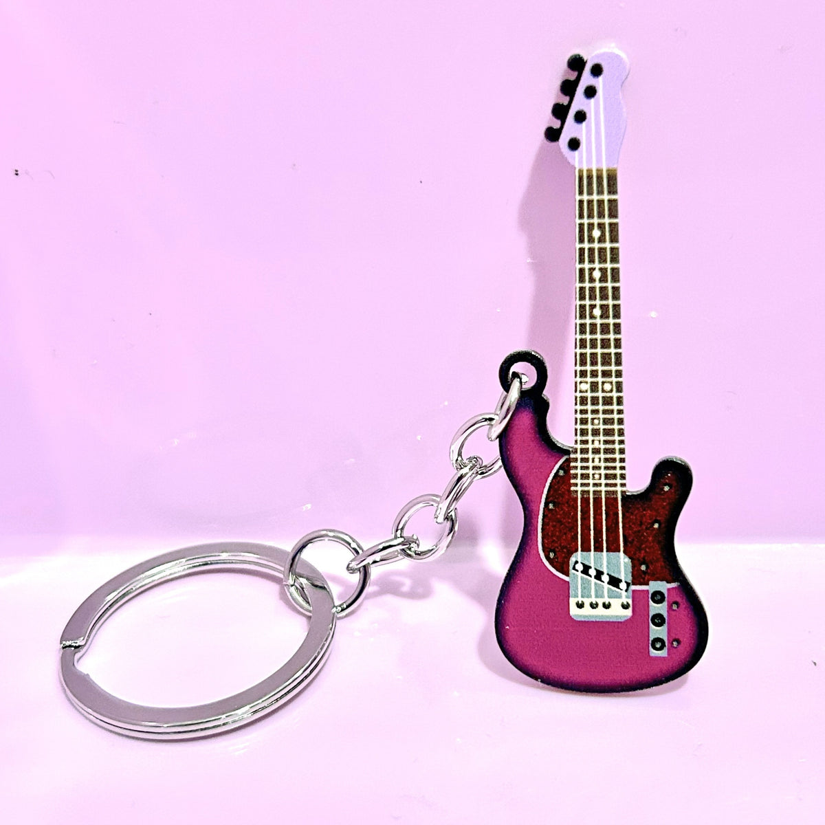 Guitar Keychain Miniature Instrument for Music Lovers