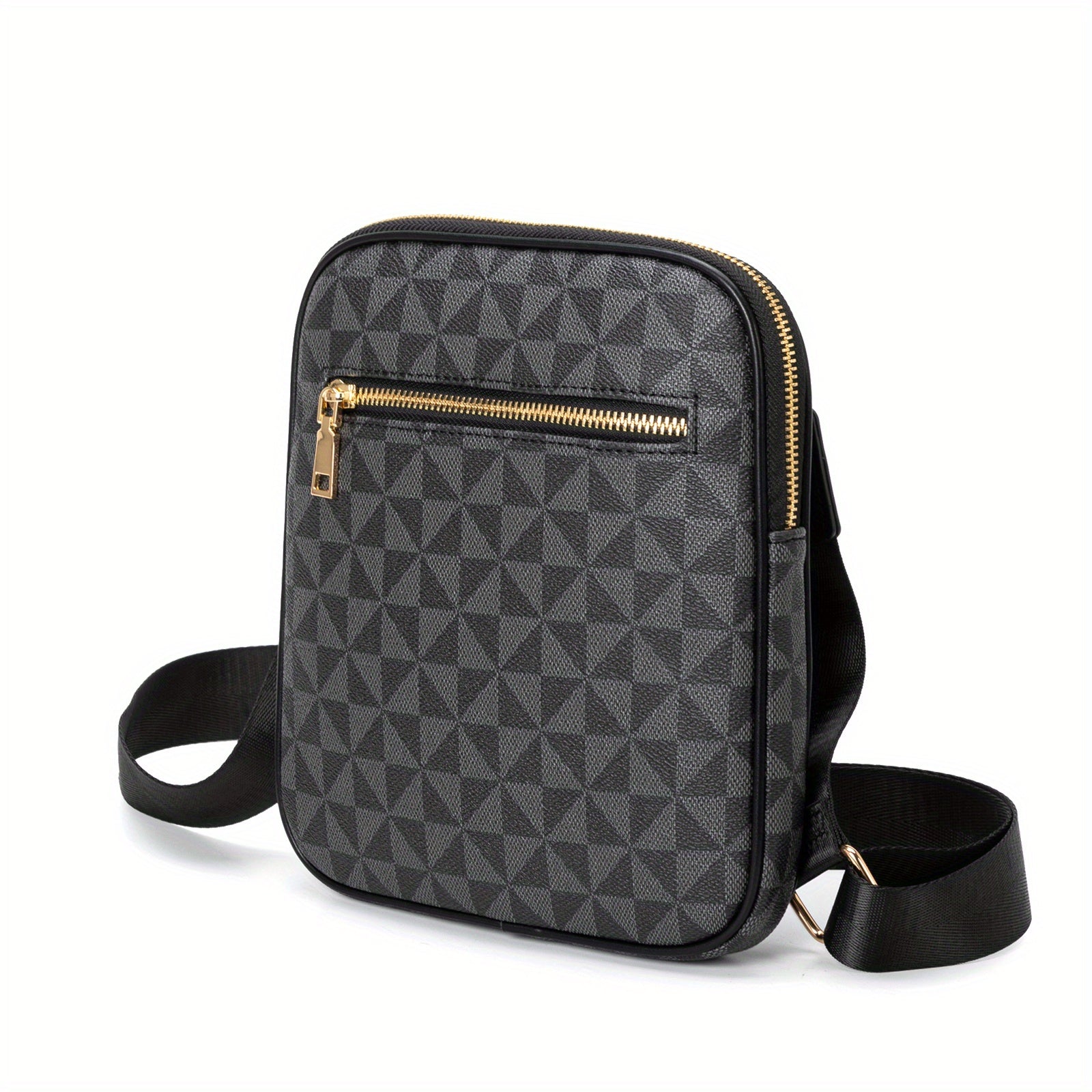 Men's Leather Crossbody Bag Vertical Shoulder Bag Casual Travel Messenger