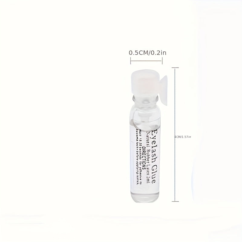 False Eyelashes Glue 2ml Mini Flat Tube Transparent Waterproof Latex Antifreeze