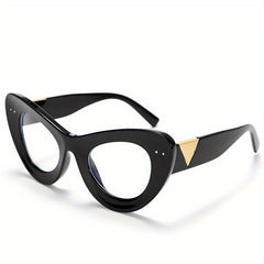 Retro Cat Eye Clear Lens Glasses Anti Light Glasses