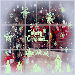 Luminous Electrostatic Window Stickers Christmas Snowflake Decoration
