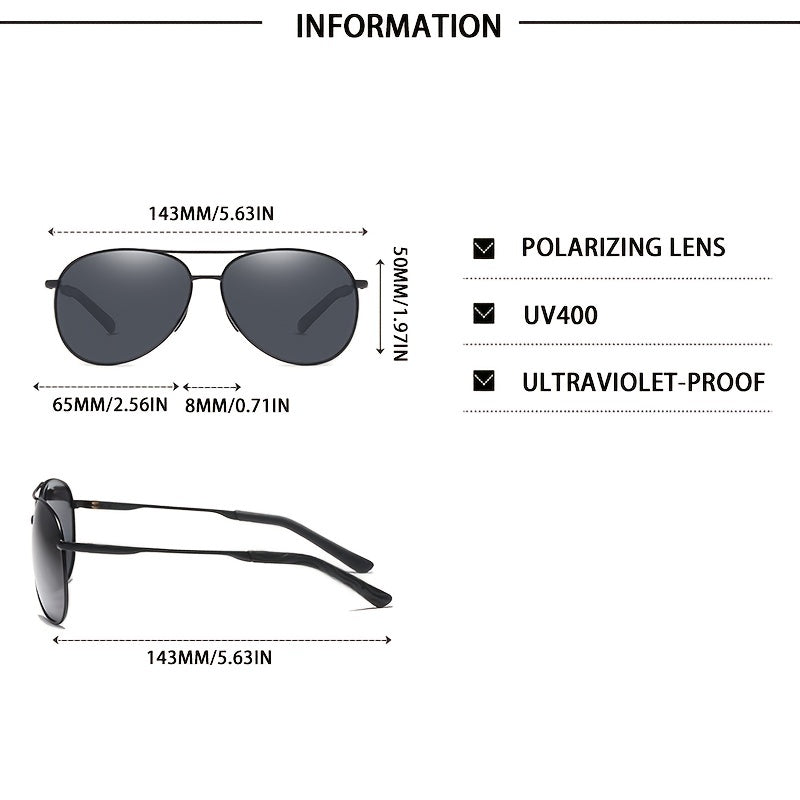 Men's Polarized Sunglasses Vintage Glasses UV Protection