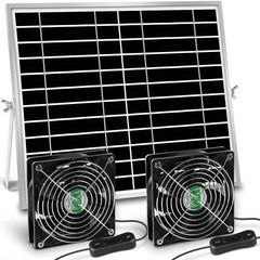 20W Solar Whole House Fan for Pet Homes IPX7 Waterproof with On/Off Switch Cable