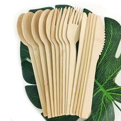 15pcs Bamboo Tableware Set Durable Eco-Friendly