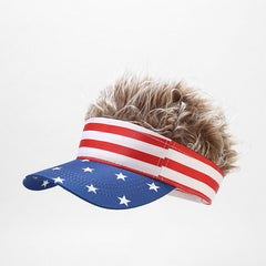 Sun Visor Hat With Spiked Hairs Baseball Cap