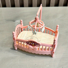 Dolls House Cradle Bed Furniture DIY Room Accessories Decoration