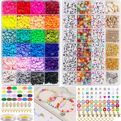 4800pcs Clay Beads For Bracelet Making Kit 48 Colors Girls 8-12 Gift