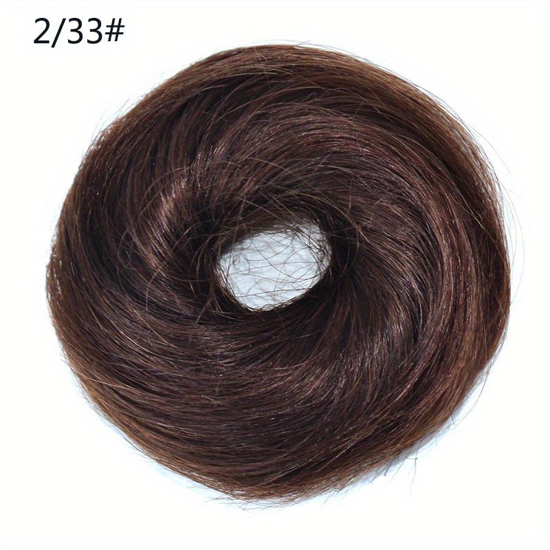 Synthetic Hair Bun Elastic Hairpieces for Women Updo Chignon Ponytail Extensions