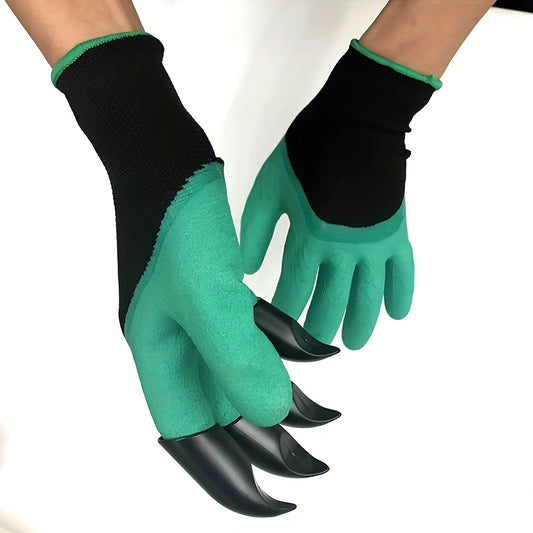 Garden Gloves With Claws Universal Size Green Quick & Easy To Dig