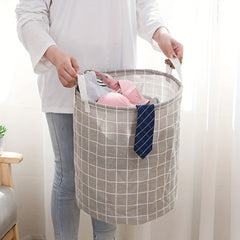 Large Foldable Fabric Laundry Basket - Convenient Clothes and Toy Storage
