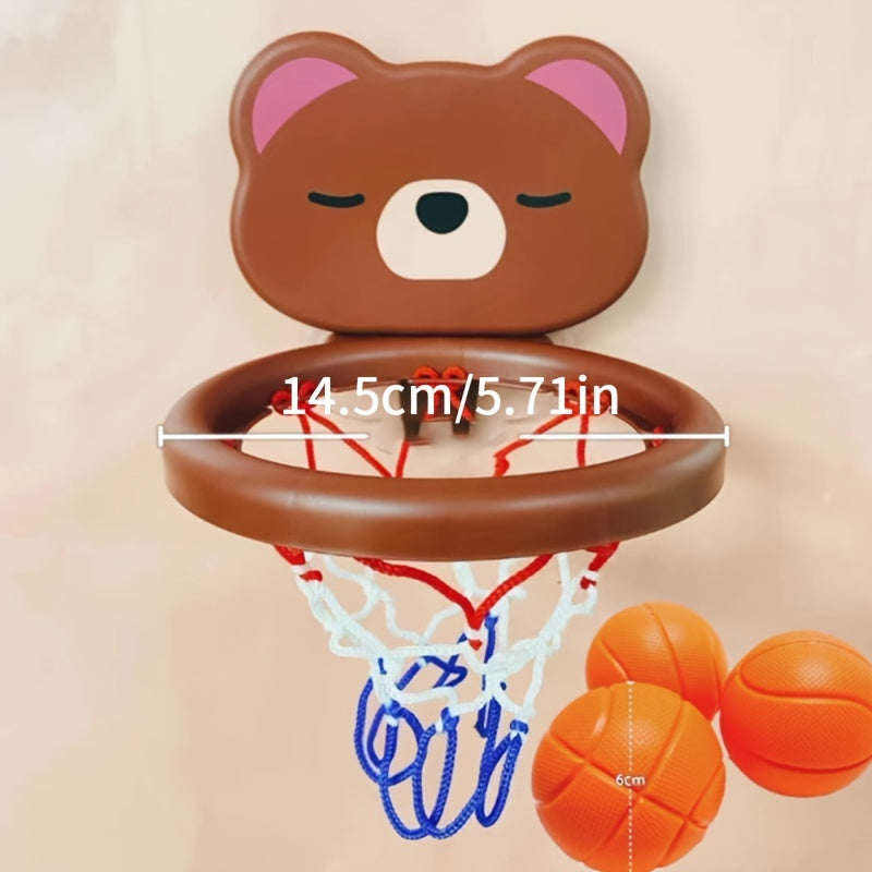 Kids Water Basketball Game Set with 3 Balls Bathroom Bathtub Toy