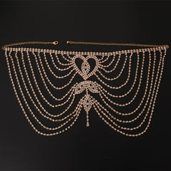 Rhinestone Hair Chain Jewelry Silver Headpiece Tassel Chain Headband