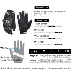 Durable Breathable Motorcycle Gloves Touchscreen Compatible