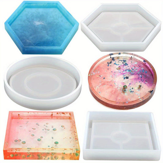 3pcs DIY Coaster Silicone Mold for Home Decor Making