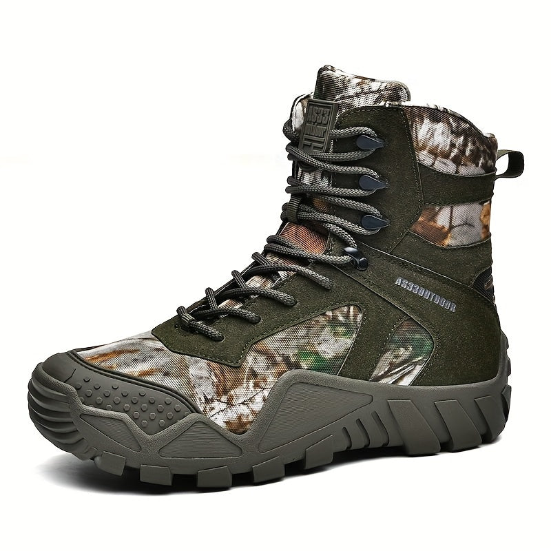 Men's Camo Hiking Boots, Breathable & Non-Slip