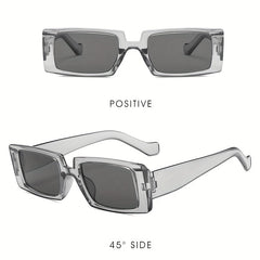 Square Frame Sunglasses Black Polarized Lens UV400