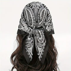 Paisley Print Bandana Silk Square Scarf Neckerchief Head Wrap