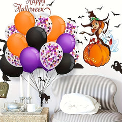 60pcs Orange Latex Balloons & Confetti Balloons for Halloween Party