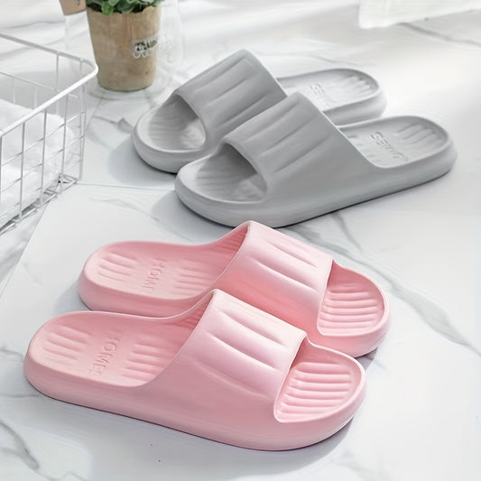 Women's Solid Indoor Pillow Slides Minimalist Soft Sole Slippers