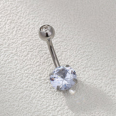 Heart Shape Zircon Belly Button Ring for Women